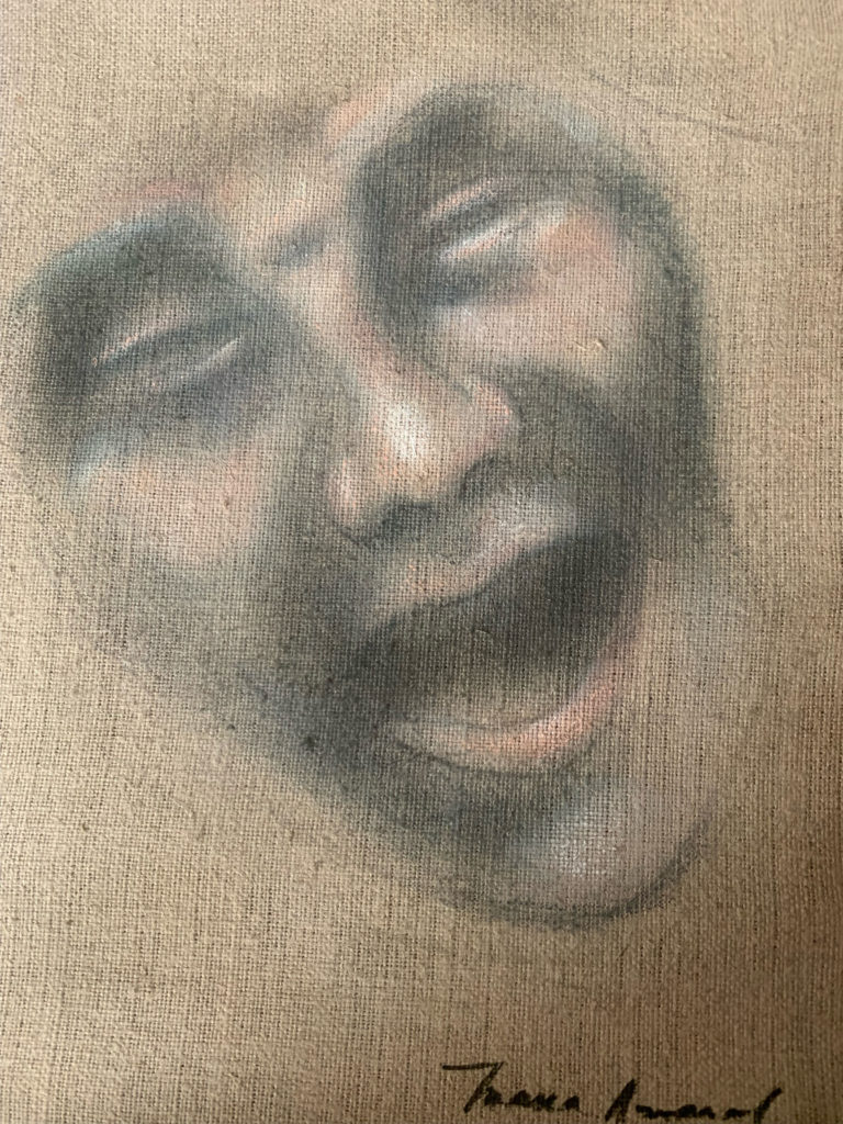 Cri Huile Sur Toile 24x19cm