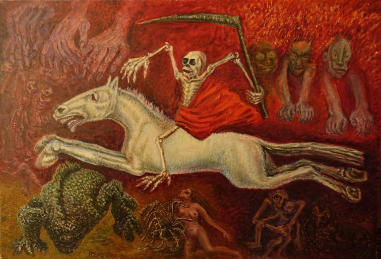 La Mort Sur Son Cheval Blanc 80x115cm