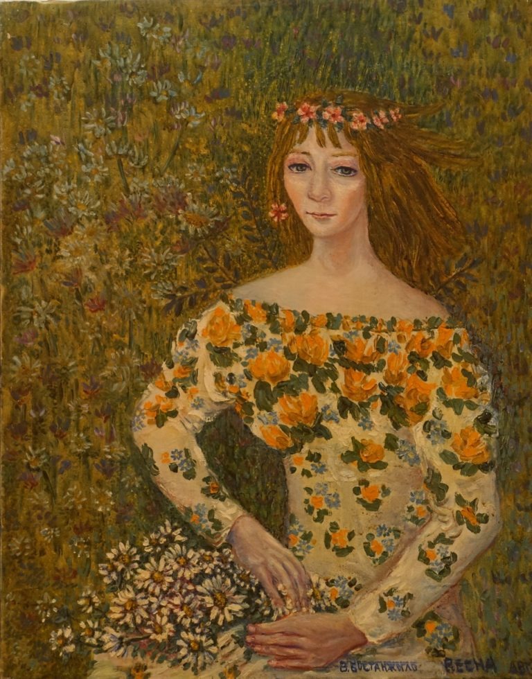 L'artiste Au Printemps, Hommage à Botticelli 96x76cm