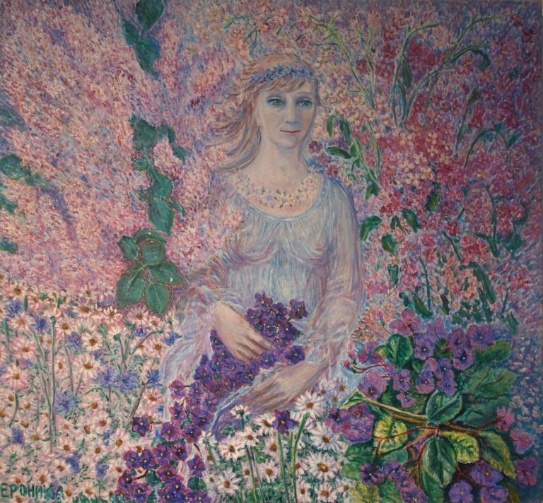 Le Printemps Mauve 104x96cm