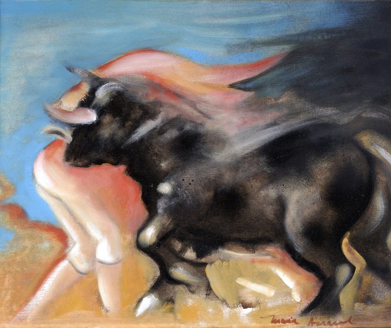 Sombras De La Tarde Huile Sur Toile 46x55cm