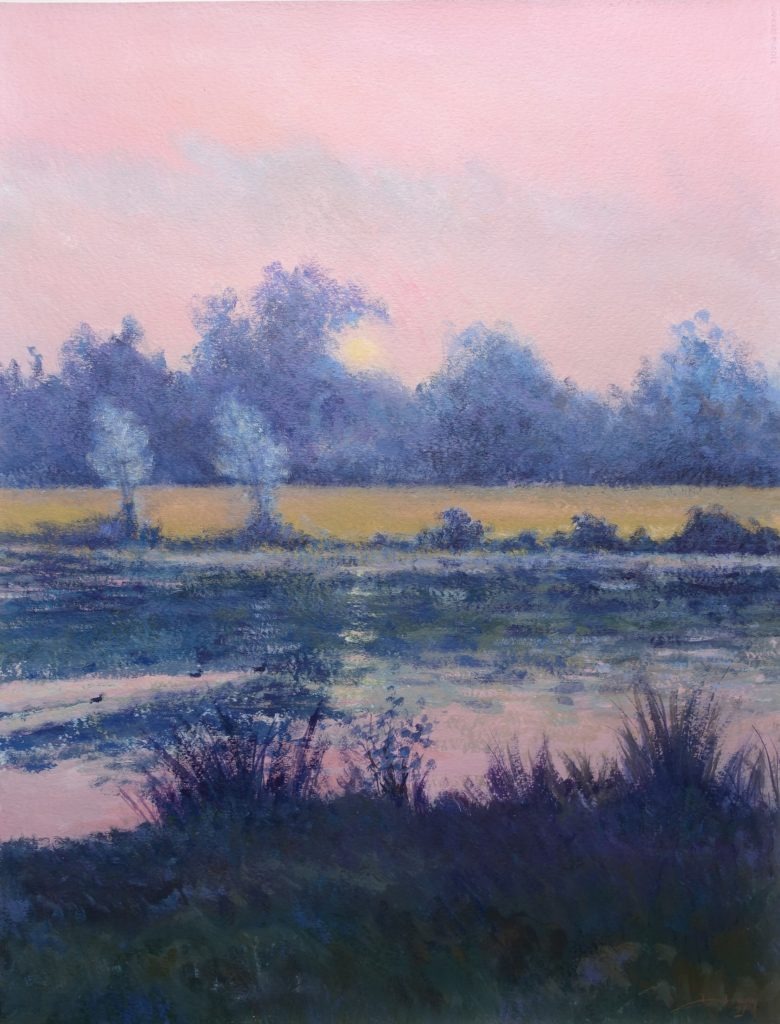 Trois Canards Au Couchant, Chalette 65 X 50