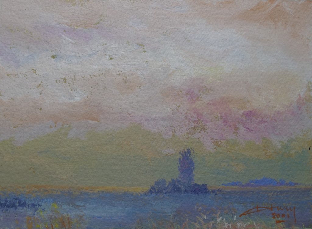 Un Buisson Isolé 22 X 16 Cm