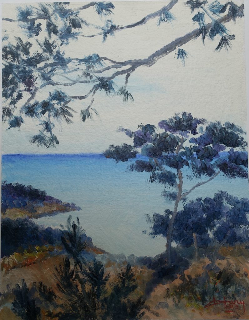 Une Mer Toute Bleue 27 X 35 Cm