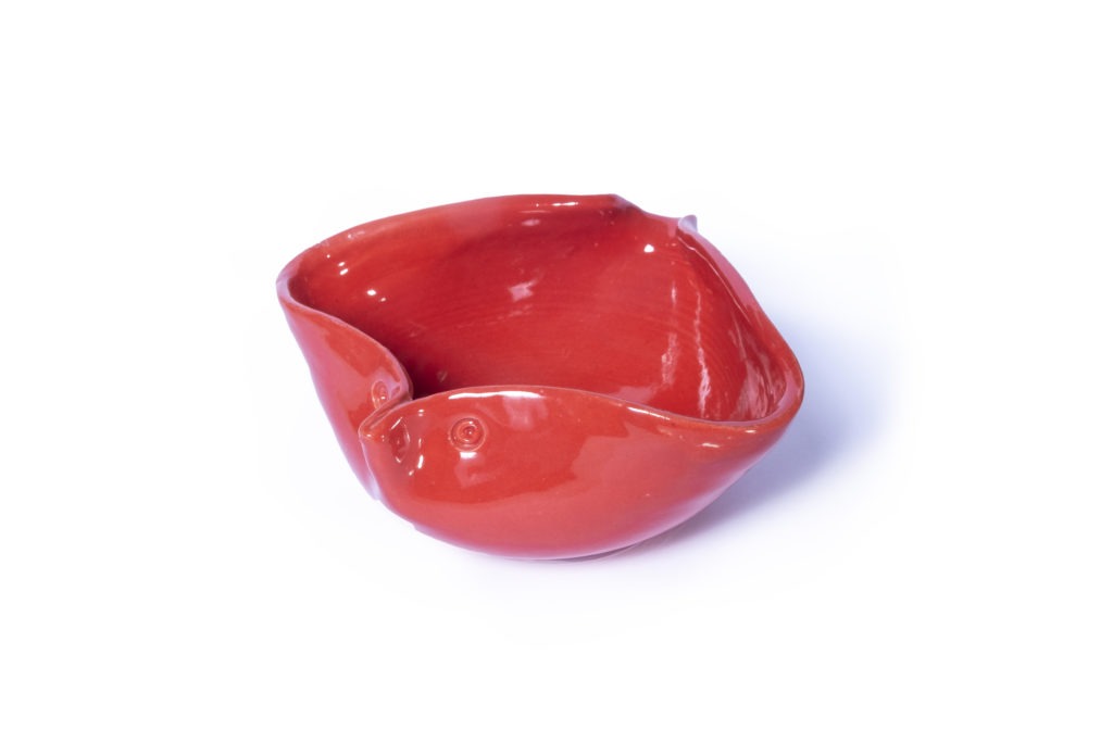 12 - coupelle oiseau rouge